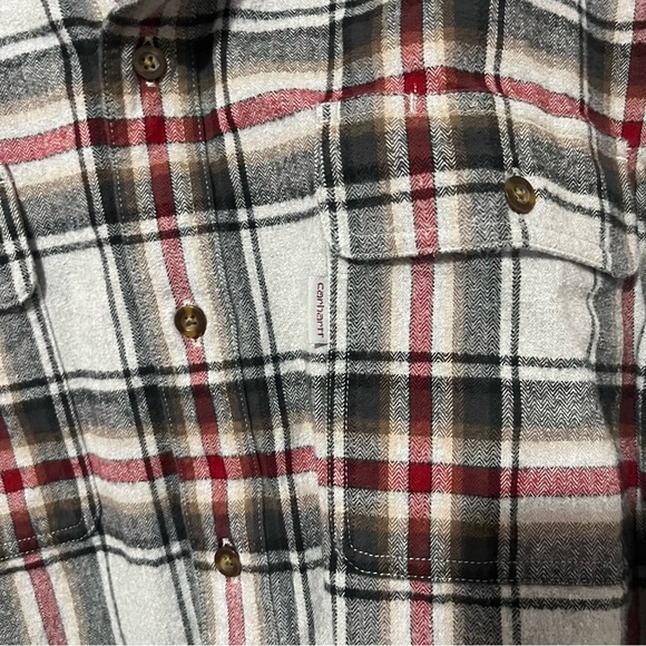 Carhartt Men's Hubbard Plaid Shirt Shadow Button-up Shirt XL - Picture 4 of 7